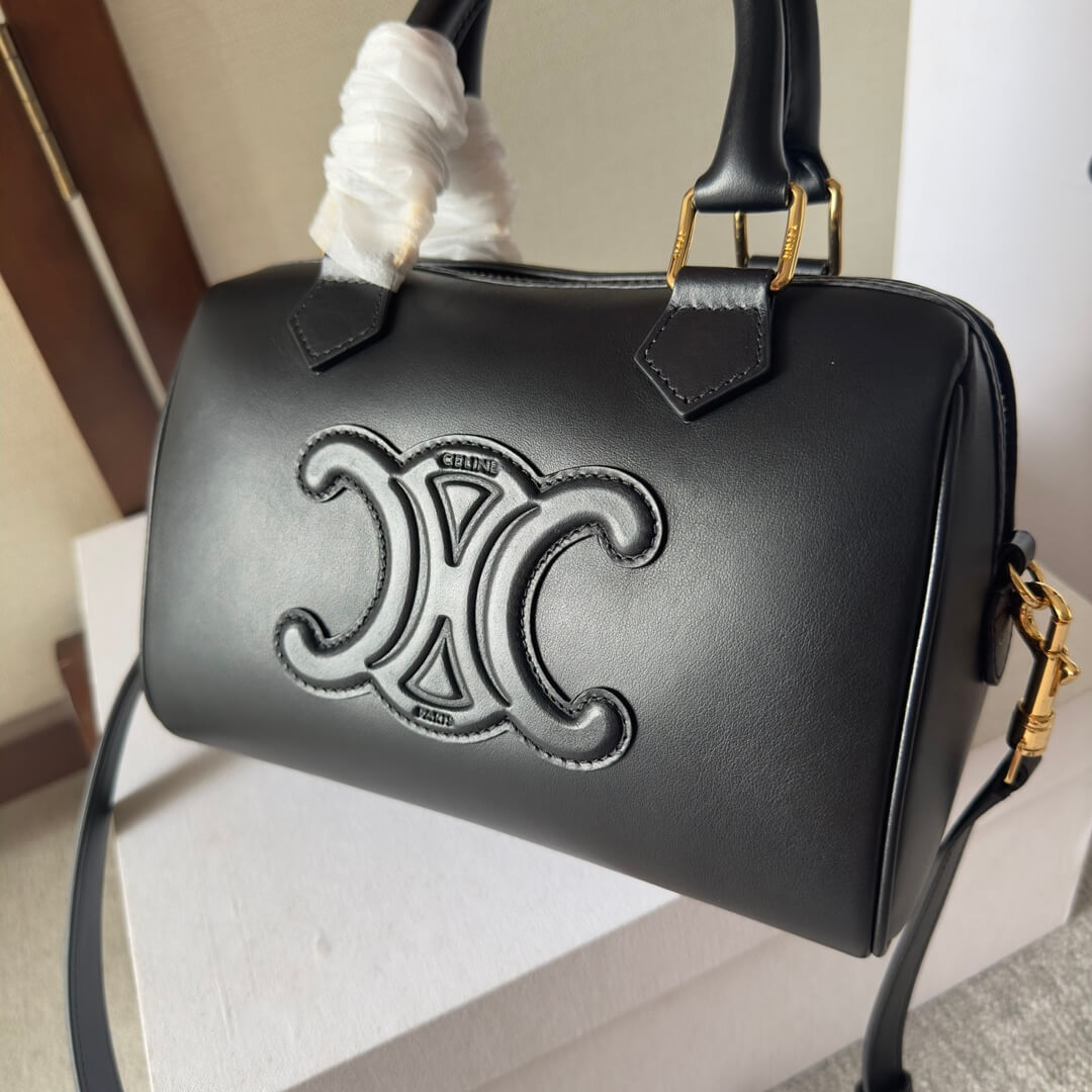 CELINE Small Boston Bag in Smooth Calfskin - Image 6