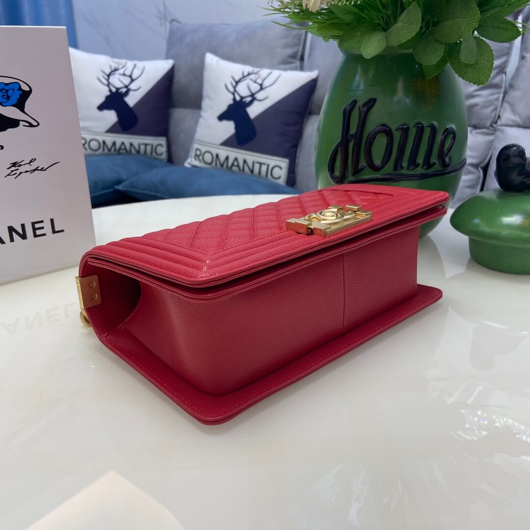 Red BOY CHANEL Handbag (high-end grade) - Image 6