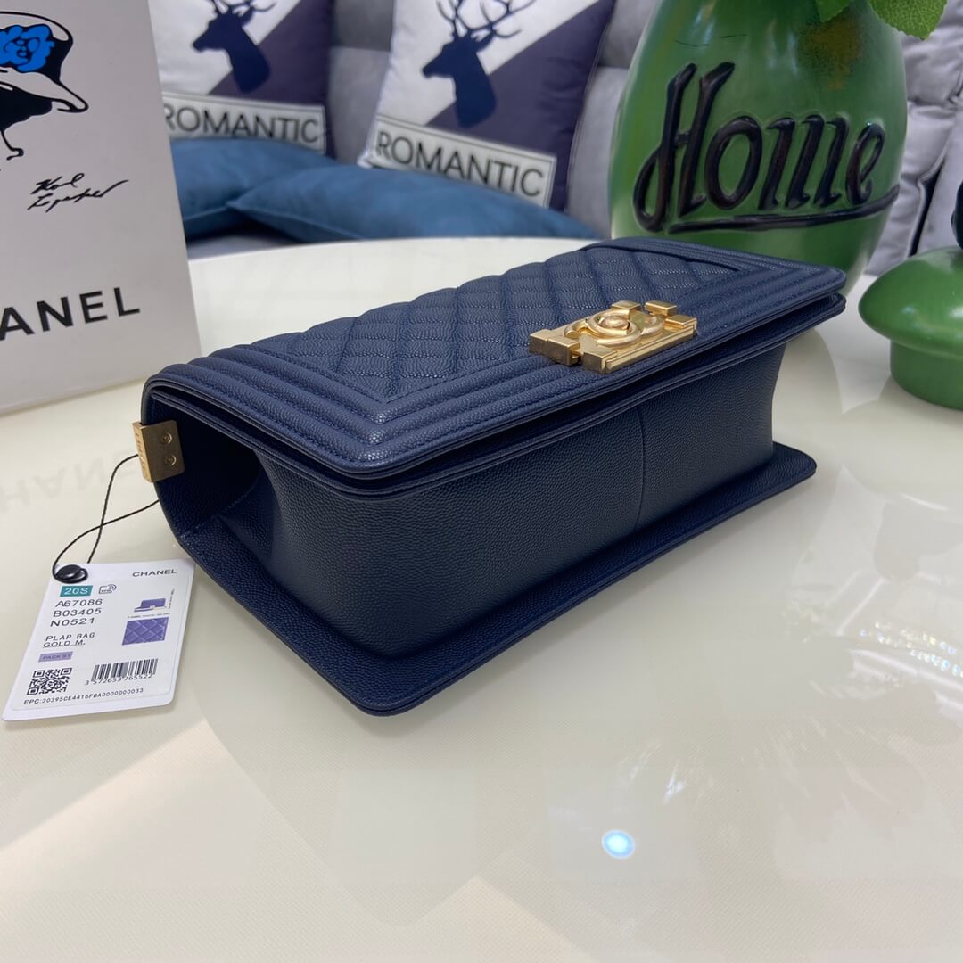 Blue BOY CHANEL Handbag (high-end grade) - Image 6