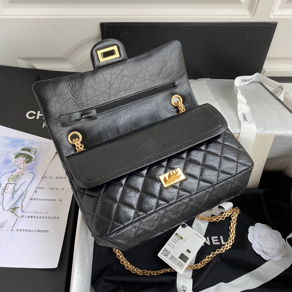 Black CHANEL 2.55 HANDBAG - Image 6