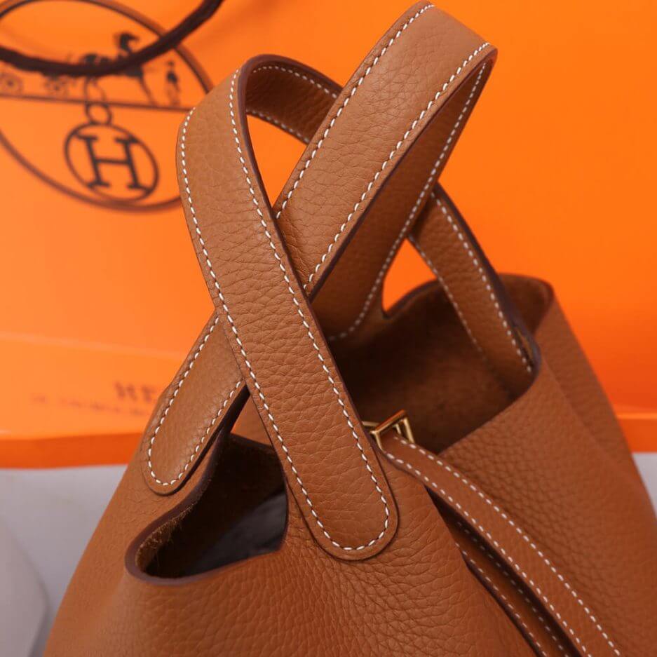 Brown Hermes Picotin Lock 22 bag - Image 6