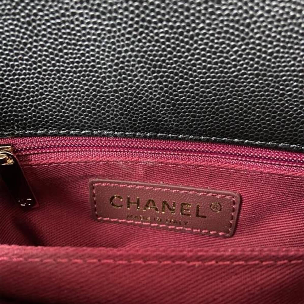 Black Chanel Coco handle flap shoulder bag Mini - Image 7