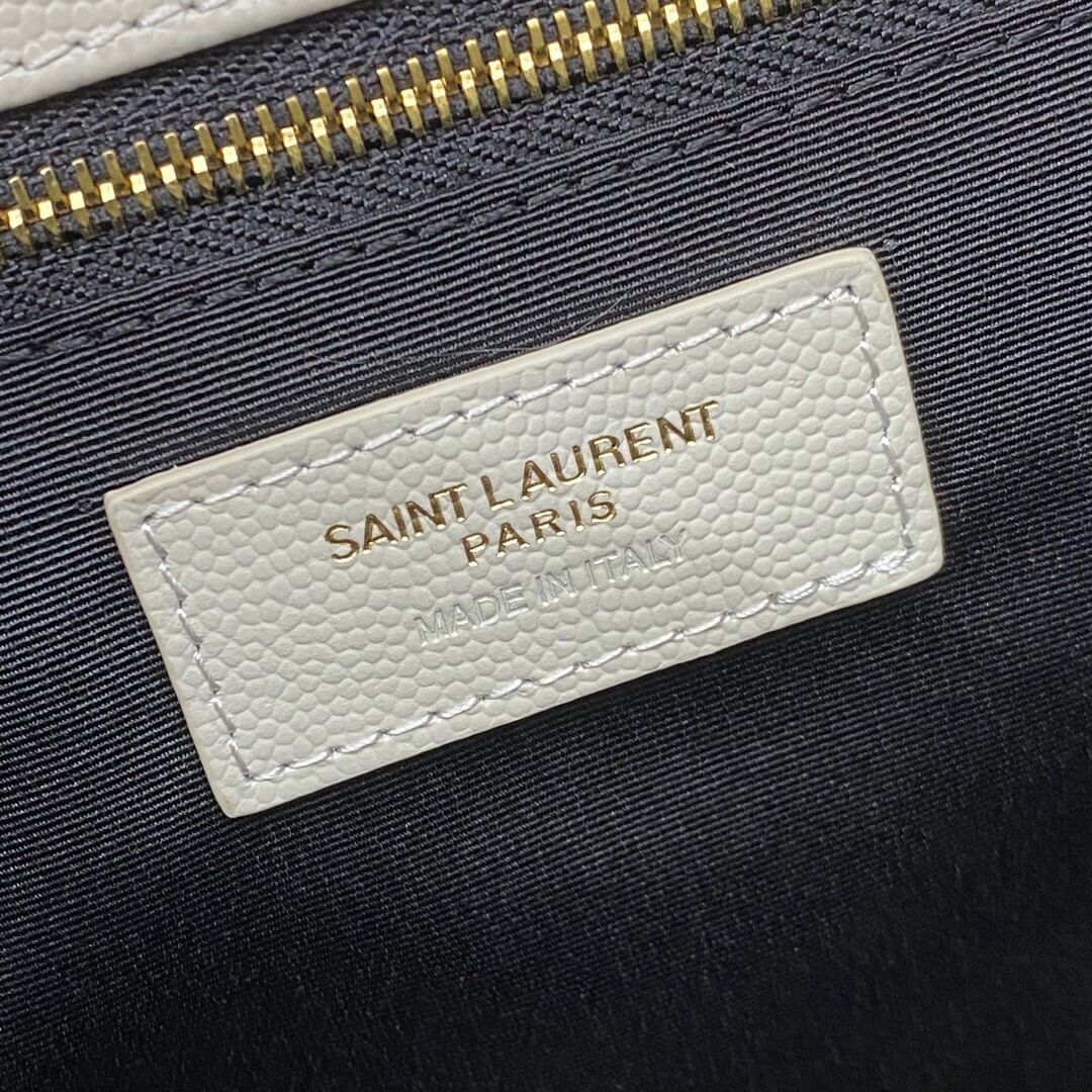 White YSL Large Envelope Bag - Image 7