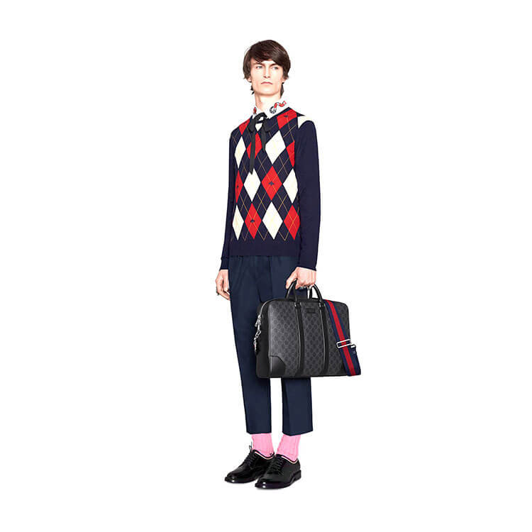 Gucci GG Black Briefcase - Image 8