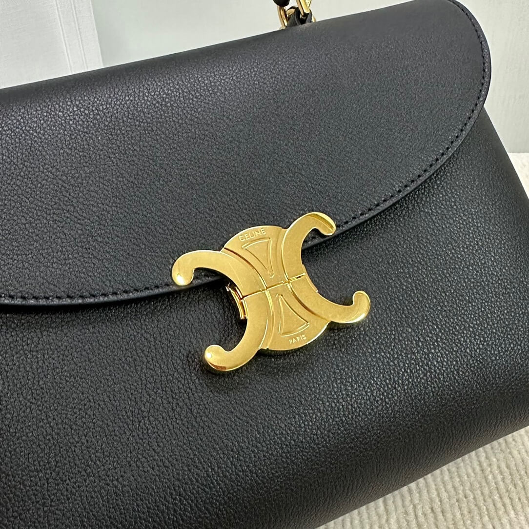 Black CELINE Medium size NINO bag in soft cow leather - Image 7