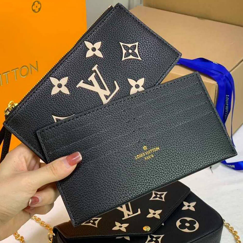 Black Louis Vuitton Felicie pochette bag - Image 7