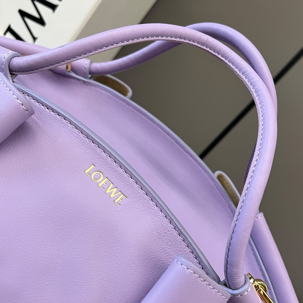 Purple Loewe Small Paseo bag in shiny nappa calfskin (high-end grade) - Image 7