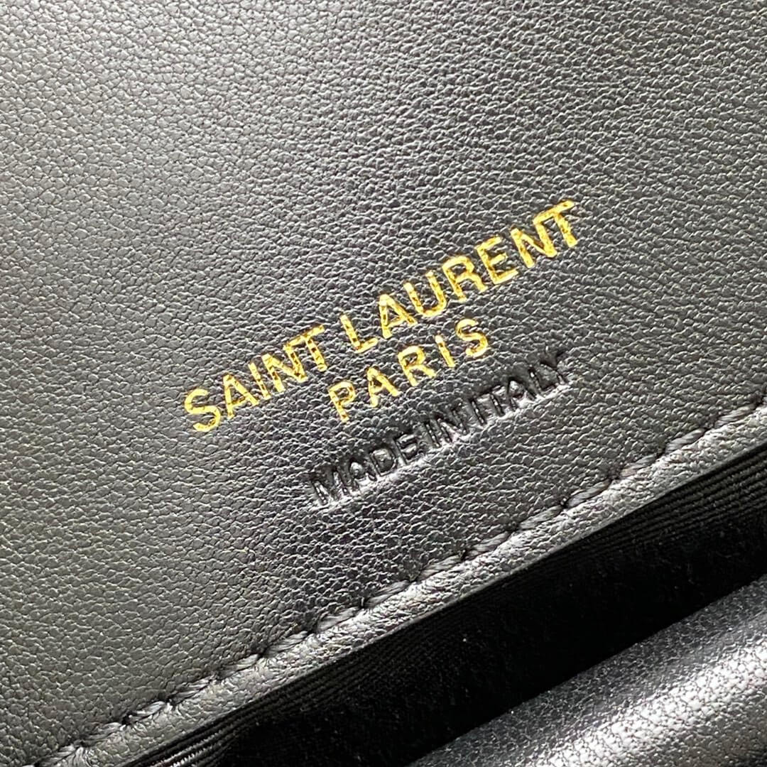 Black YSL LOULOU medium in MATELASSE lambskin - Image 7