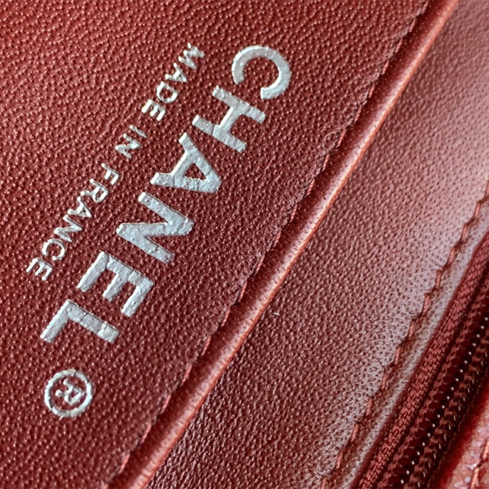 Claret Chanel MINI FLAP BAG (high-end grade) - Image 7