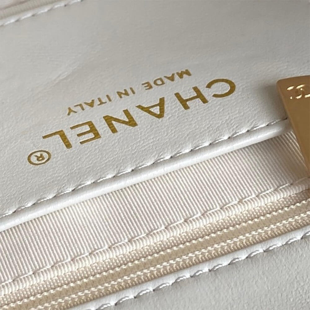 White CHANEL Small Flap Bag (high-end grade) - Image 7