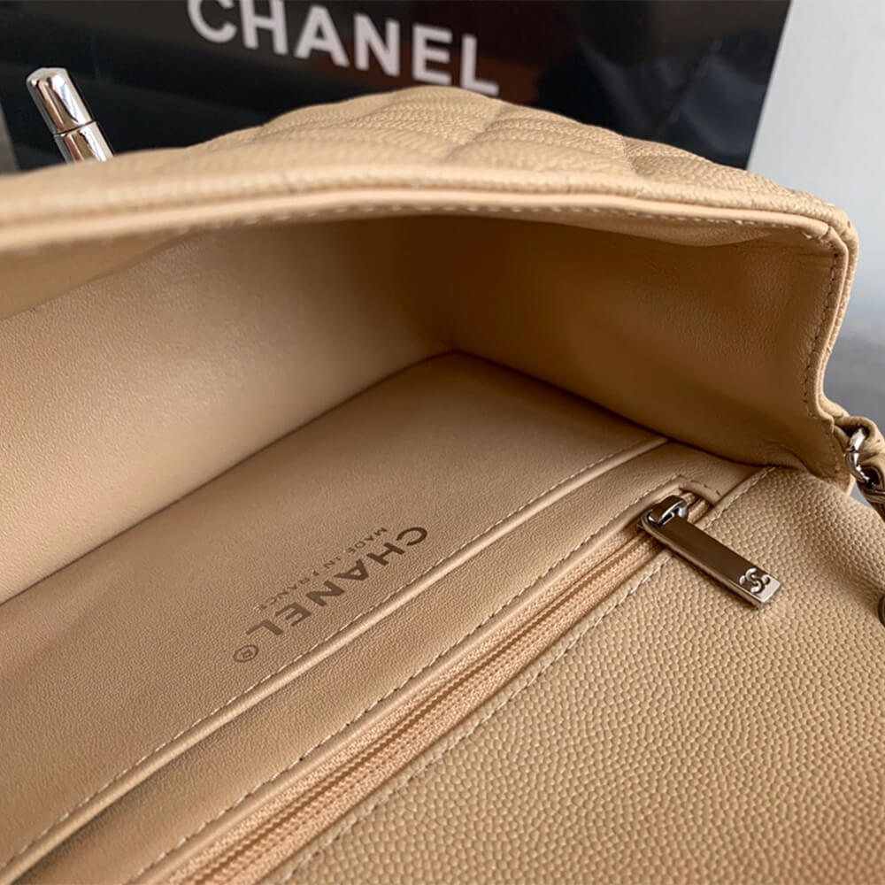 Beige Chanel MINI FLAP BAG (high-end grade) - Image 7