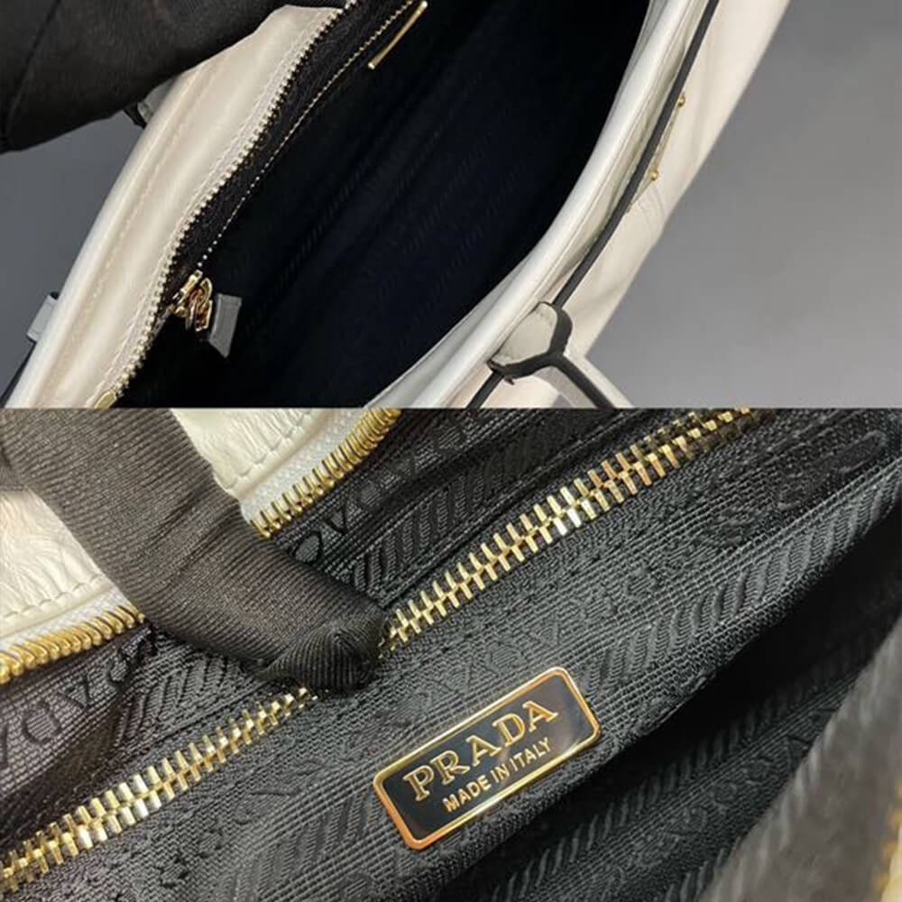 White Prada Medium leather handbag (high-end grade) - Image 8