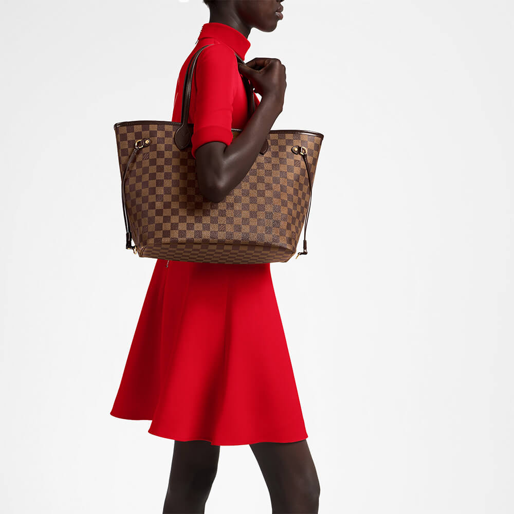 Cerise Red LV Neverfull MM Tote - Image 8