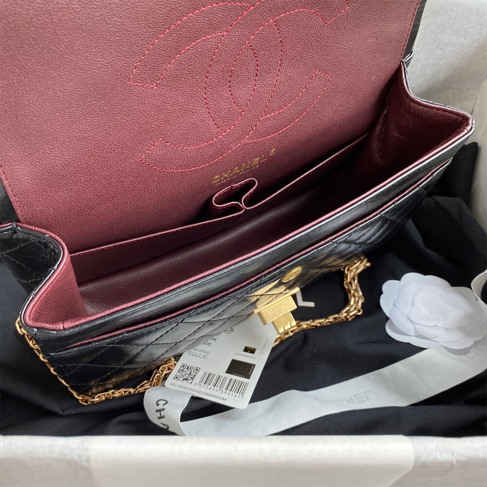 Black CHANEL 2.55 HANDBAG - Image 8