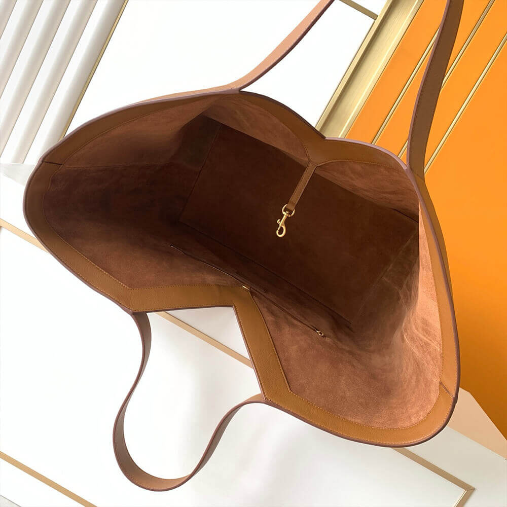 Brown YSL Y TOTE IN LEATHER (High-end grade) - Image 8