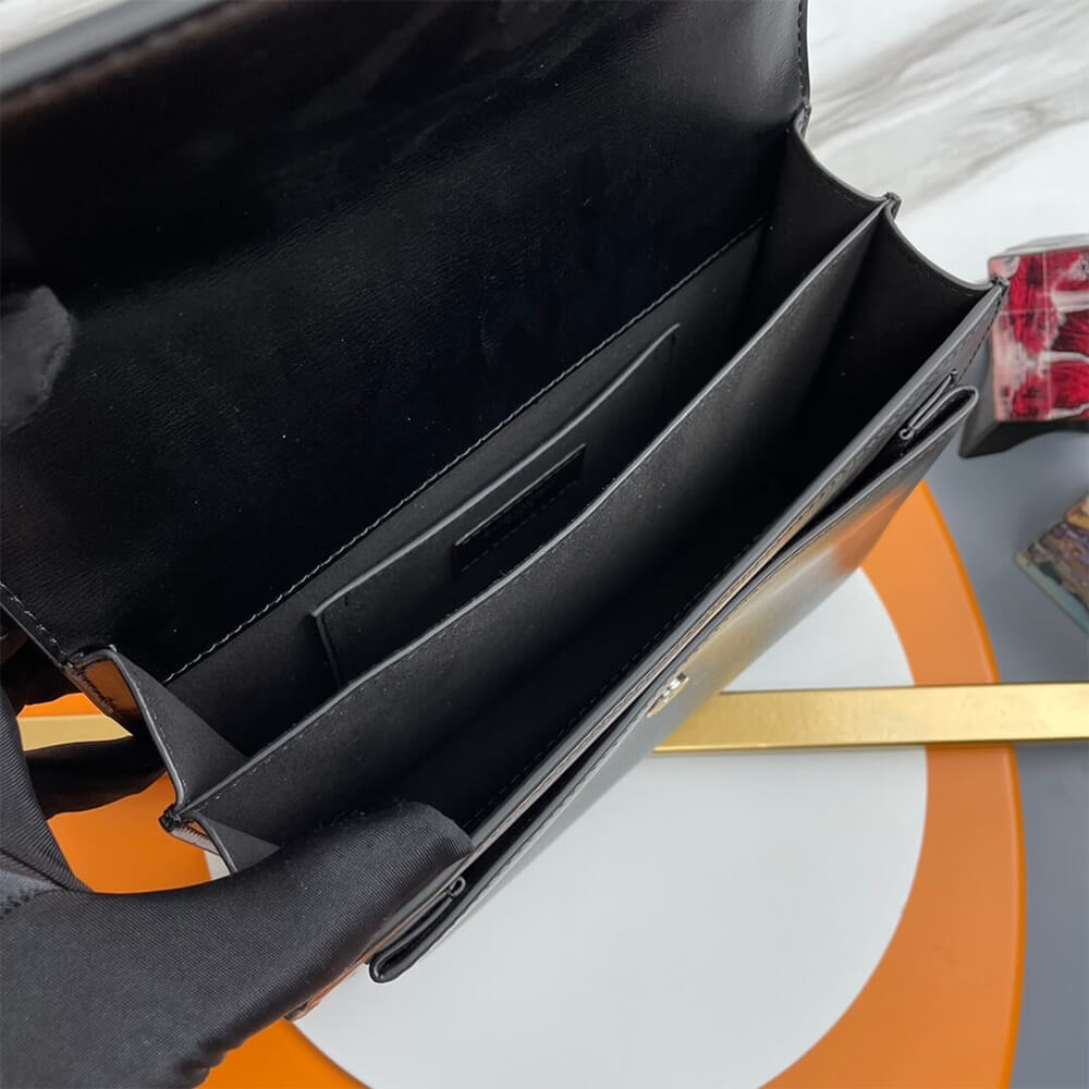 black YSL sunset medium leather shoulder bag - Image 8