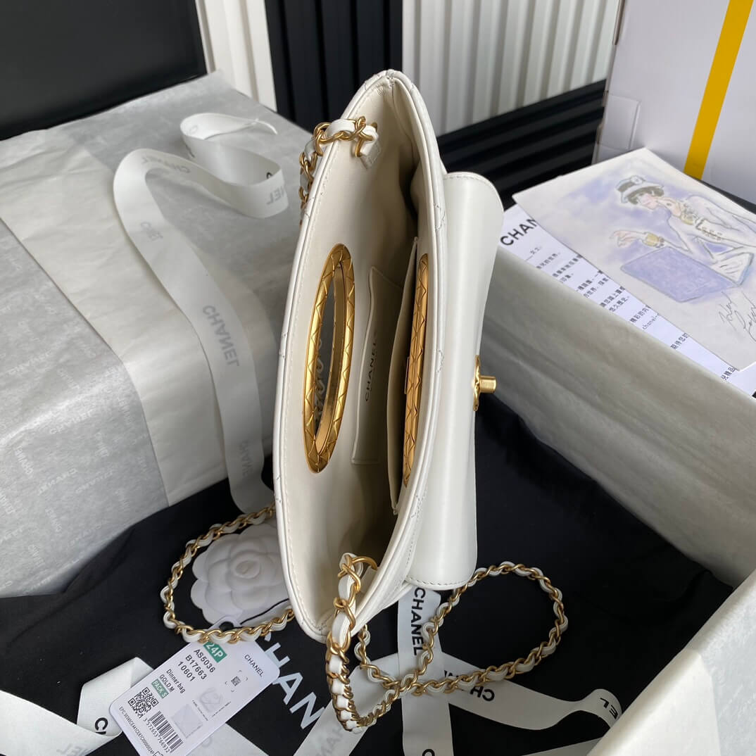 White Chanel Clutch (high-end grade) - Image 8
